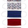Fashion Washable Reusable Pleated Printed & Solid Mask Set