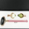 PIXNOR Jade Roller Natural Facial Jade Stone Quartz Facial Roller