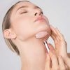Premium Electric Rose Quartz Roller - Anti-Aging Vibrating Massager Set