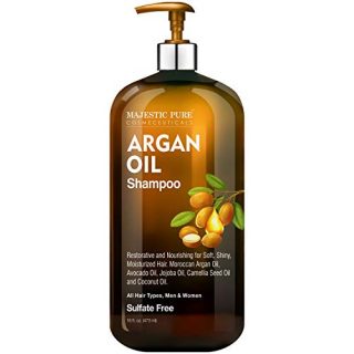 Majestic Pure Argan Oil Shampoo - Vitamin Enriched Gentle Hair Restoration