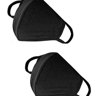 Men's Black Cotton Face Mask - Premium Comfort 2 Pack
