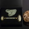 Jade Roller and Gua Sha Set - Luxury Facial Massage Set by Zamlinco