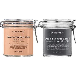Majestic Pure Moroccan Red Clay Mud Mask and Dead Sea Mud Mask