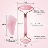Jade Roller Rose Quartz Roller & Gua Sha Tools Set