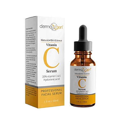 dermaXgen Pure Vitamin C 20%+ E + Hyaluronic Acid Face Serum