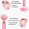 2-IN-1 Jade Roller Face Massager, Electric Nature Rose Quartz