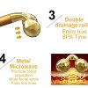 2-in-1 Gold Beauty Stick 24K Facial Face Massager, 3D Roller Electric
