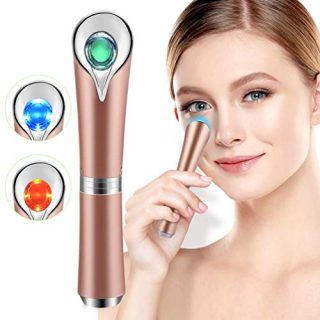 Eye Massager Wand with 42℃ Heat & Sonic Vibration for Dark Circles