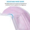 Disposable Face Mask 51 Packs Black/Grey/Pink