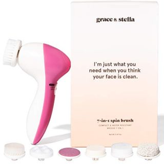 Grace & Stella 7-IN-1 Spin Facial Cleansing Brush for Beautiful Skin