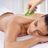 PIXNOR 3pcs Jade Roller and Gua Sha Set, Facial Roller for Skin