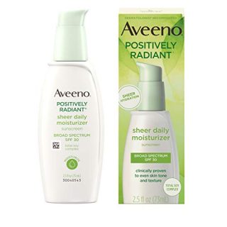 Aveeno Positively Radiant Sheer Daily Moisturizing Lotion for Dry Skin