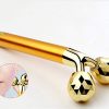2 In 1 Beauty Bar 24k Gold Pulse Facial Massager Electric 3D Roller