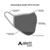 Allett Face Mask | Reusable 2 Pack | Green | Washable
