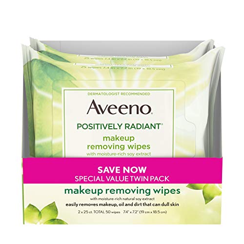 Aveeno Positively Radiant Oil-Free Makeup Removing Face Wipes