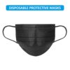 Disposable Face Mask 51 Packs Black/Grey/Pink