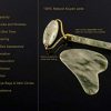 Jade Roller and Gua Sha Set - Luxury Facial Massage Set by Zamlinco