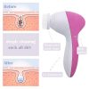 JONEG Facial Cleansing Brush, with 5 Waterproof Brush Heads