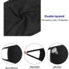 Men's Black Cotton Face Mask - Premium Comfort 2 Pack