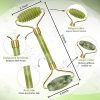 4 Pieces Jade Roller Facial Ridged Roller Kits Skin Roller