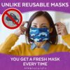 Blue Camo Face Mask (50 Pack) - Premium 3-Ply Camo Mask