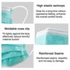 50PCS Disposable Face Mask for Women,Fashion Flowers Printed Dust Masks