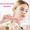 2 in 1 Electric Jade Roller Facial Massager Nature Rose Quartz