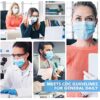 Face Masks, 3 Layer, Adult, Blue, 50 packs come with independent box packages