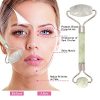 2 Pack Jade Face Roller Massager, Jade Facial Roller Skin Roller for Face
