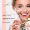 Rosejoice Pink Rose Quartz Jade Roller for Face-Natural Handmade