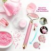 Jade Roller Face Massager 2 in 1 Vibrating Rose Quartz
