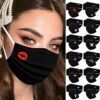 50PC Black Disposable Face Mask For Adults With Designs Cute