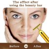 Beauty Bar 24k Golden Pulse Facial Face Massager for Skin Care