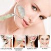 2 Pack Jade Face Roller Massager, Jade Facial Roller Skin Roller for Face