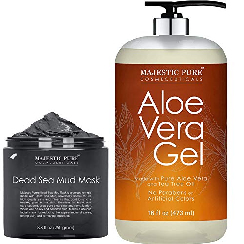 Majestic Pure Dead Sea Mud Mask and Aloe Vera Gel with Tea Tree