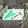 Jade Roller and Ice Roller 2 In 1 Set - Premium Face Roller and Jade Roller