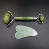 Jade Roller and Gua Sha Set - Facial Body Eyes Neck Massager Tool