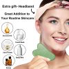 Face Jade Roller & Rose Quartz Roller & Gua Sha Scraping Massage Tool