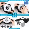 BASE CAMP M Plus Dust Face Mask with 6 Activated Carbon Filters