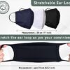 3 Piece Set Pure Cotton Reusable Face Mask - Fabric Face Cover