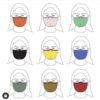 Los Angeles Apparel 3 Pack Face Mask Reusable Unisex Fashion Black
