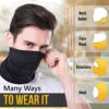 Neck Gaiter Face Cover Scarf Gator Face Mask for Cold Wind Dust