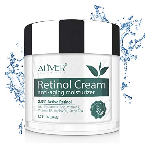 Retinol Cream for Face with Hyaluronic Acid, Anti Aging, Moisturizer for Neck