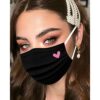 50PC Black Disposable Face Mask For Adults With Designs Cute
