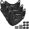 kungfuren 3 Sets Sports Cycling Masks with Activated Carbon Filter