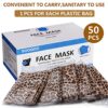 SOOQOO Disposable Face Mask Individually Wrapped - 50 Pack