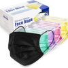 50 PCS Multicolor Disposable Face M asks 3 Layers Design
