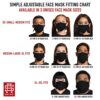 Secret Artist XLarge to 2XL Cloth Face Mask. Black Reversible Black