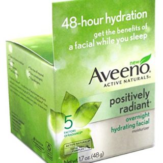 Aveeno Positively Radiant Overnight Facial Moistzr 1.7 Ounce