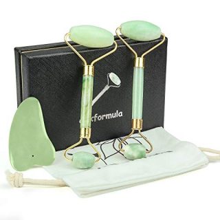 3 PCS Jade Roller for Face Gua Sha Massager Tool Set